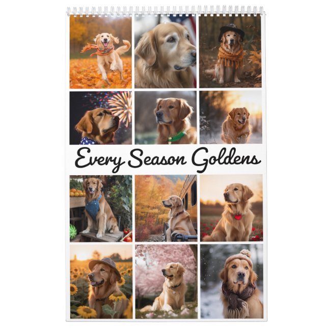 Goldene Retrievers für jede Jahreszeit Kalender (Titelbild)