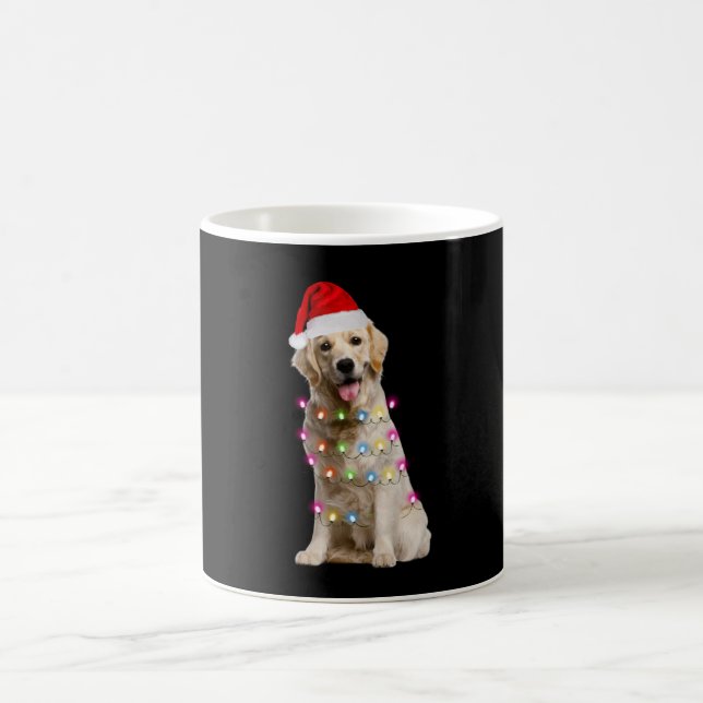 Goldene Retrique mit Weihnachten Kaffeetasse (Mittel)