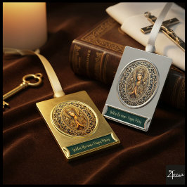 Goldene Reverenz Jungfrau Mary Banner-Ornament Gold