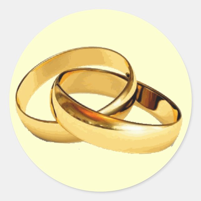Goldene Ringe, die Einladungs-Umschlag Aufkleber (Vorderseite)
