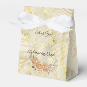 Goldene Rippeleffekte und Rose Geschenkschachtel