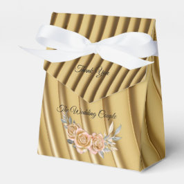 Goldene Rippeleffekte und Rose Geschenkschachtel