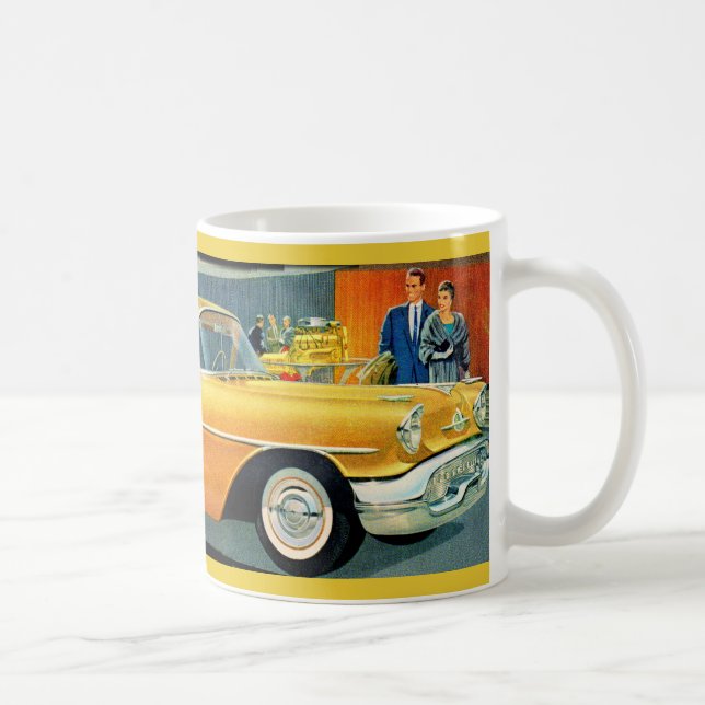 Goldene Rocket 88 Oldsmobile der 1950er Jahre Kaffeetasse (Rechts)