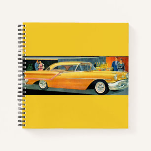 Goldene Rocket 88 Oldsmobile der 1950er Jahre Notizbuch