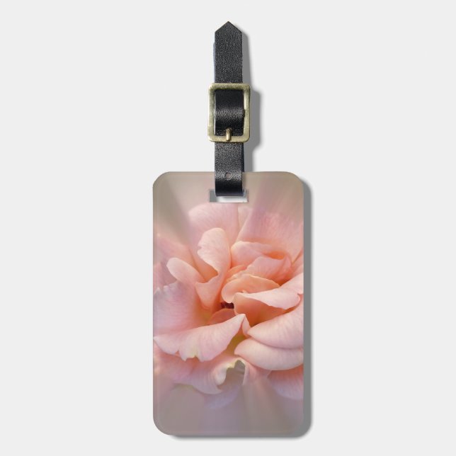 Goldene Rosa Gepäckanhänger (Vorderseite vertikal)