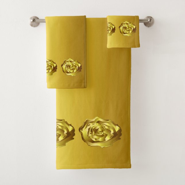 Goldene Rose Badhandtuch Set (Insitu)