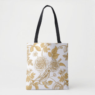 Goldene Rose, Blume, Blätter und Beeren von Hunden Tasche