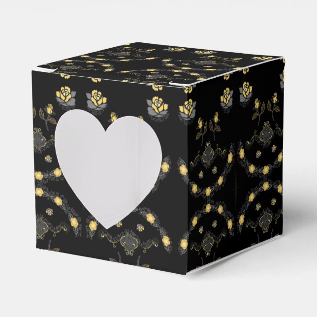Goldene Rose Gefälligkeitsbox Geschenkschachtel (Vorderseite)