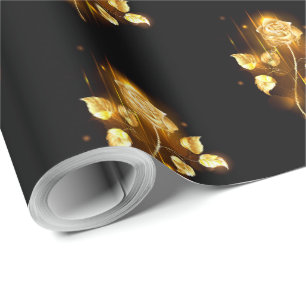 Goldene Rose ( gold rose ) Geschenkpapier