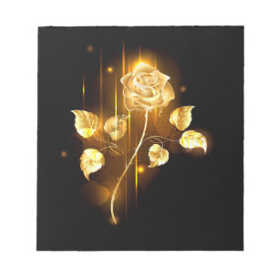 Goldene Rose ( gold rose ) Notizblock