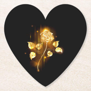 Goldene Rose ( gold rose ) Untersetzer