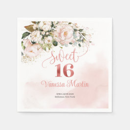 Goldene Rose Goldblütengold Eukalyptusgold Süß 16 Serviette