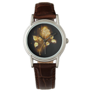 Goldene Rose (goldene Rose) Armbanduhr