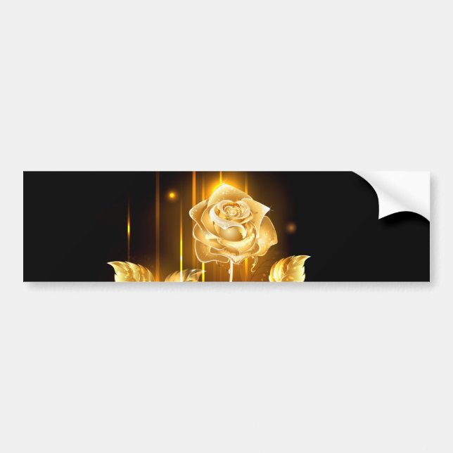 Goldene Rose (goldene Rose) Autoaufkleber (Vorne)