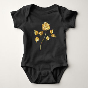 Goldene Rose (goldene Rose) Baby Strampler