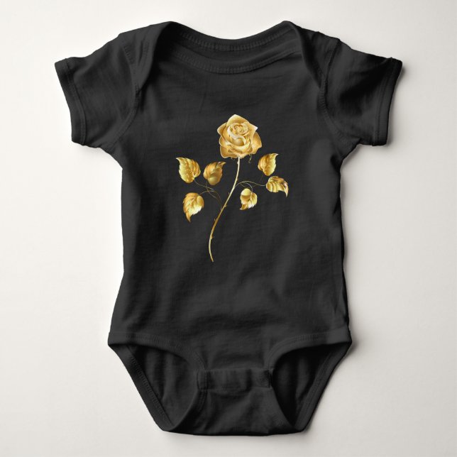 Goldene Rose (goldene Rose) Baby Strampler (Vorderseite)