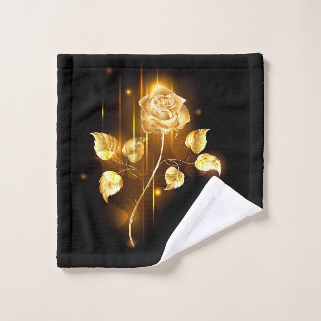 Goldene Rose (goldene Rose) Badhandtuch Set (Waschlappen)
