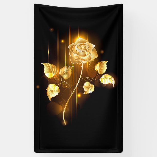 Goldene Rose (goldene Rose) Banner (Vertikal)