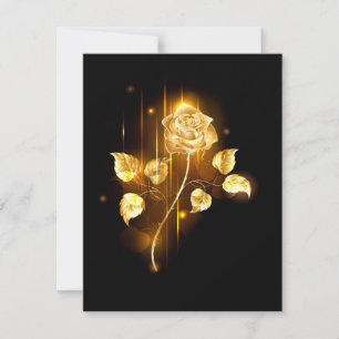 Goldene Rose (goldene Rose) Dankeskarte