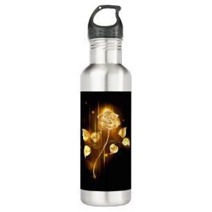 Goldene Rose (goldene Rose) Edelstahlflasche