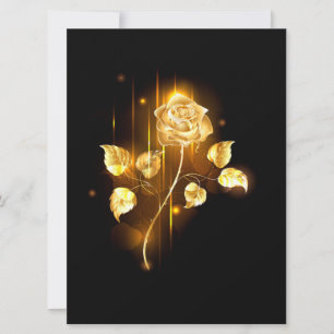 Goldene Rose (goldene Rose) Einladung