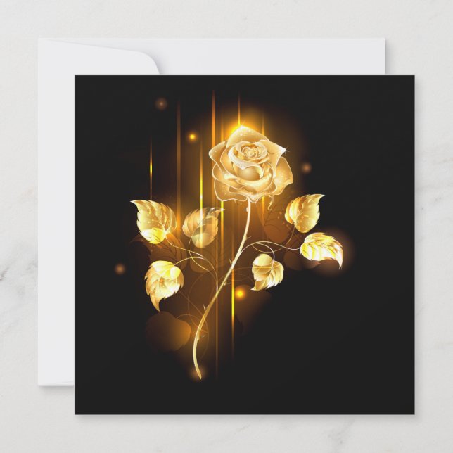 Goldene Rose (goldene Rose) Feiertagskarte (Vorderseite)