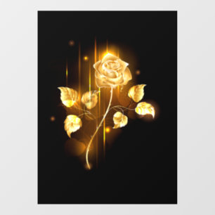 Goldene Rose (goldene Rose) Fensteraufkleber