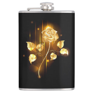 Goldene Rose (goldene Rose) Flachmann