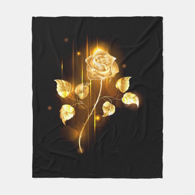 Goldene Rose (goldene Rose) Fleecedecke (Vorderseite)