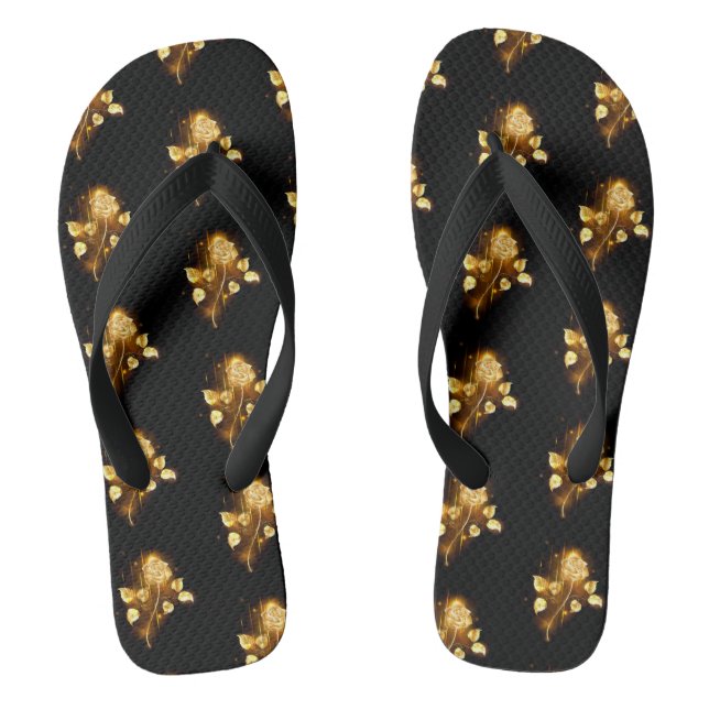 Goldene Rose (goldene Rose) Flip Flops (Fußbett)