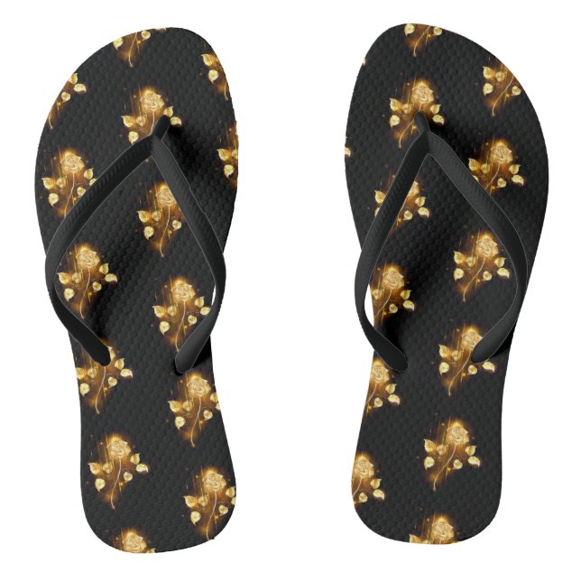 Goldene Rose (goldene Rose) Flip Flops (Fußbett)