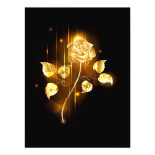 Goldene Rose (goldene Rose) Fotodruck
