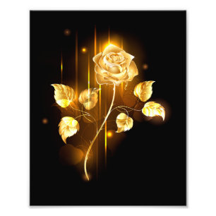 Goldene Rose (goldene Rose) Fotodruck