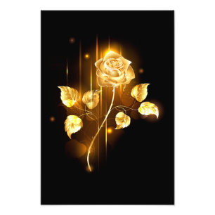 Goldene Rose (goldene Rose) Fotodruck
