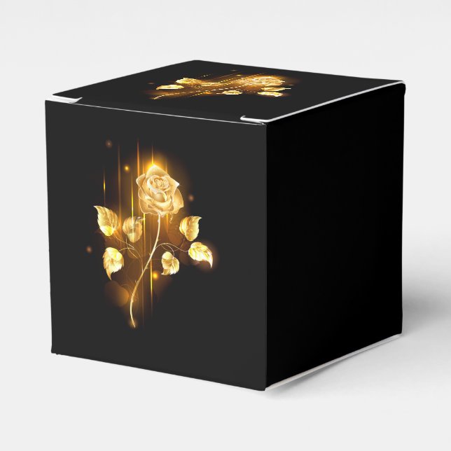 Goldene Rose (goldene Rose) Geschenkschachtel (Vorderseite)