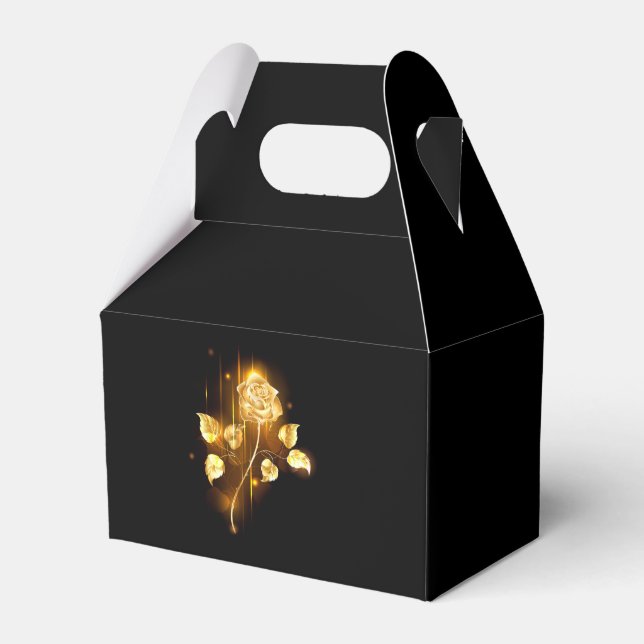 Goldene Rose (goldene Rose) Geschenkschachtel (Vorderseite)