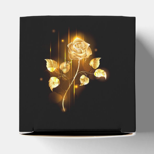 Goldene Rose (goldene Rose) Geschenkschachtel (Oben)