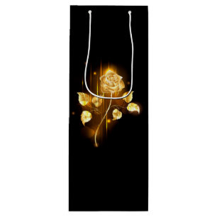 Goldene Rose (goldene Rose) Geschenktüte Für Weinflaschen