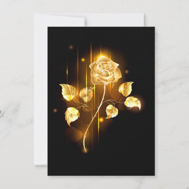 Goldene Rose (goldene Rose) Karte (Vorderseite)