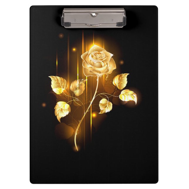 Goldene Rose (goldene Rose) Klemmbrett (Vorderseite)