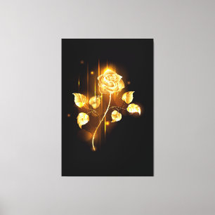 Goldene Rose (goldene Rose) Leinwanddruck