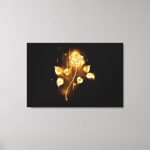 Goldene Rose (goldene Rose) Leinwanddruck
