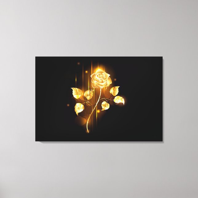 Goldene Rose (goldene Rose) Leinwanddruck (Vorderseite)