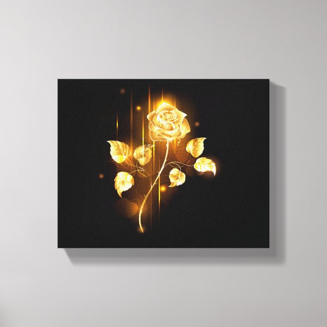 Goldene Rose (goldene Rose) Leinwanddruck (Vorderseite)