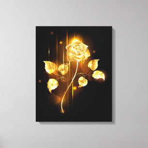 Goldene Rose (goldene Rose) Leinwanddruck