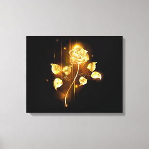 Goldene Rose (goldene Rose) Leinwanddruck