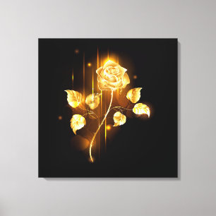 Goldene Rose (goldene Rose) Leinwanddruck