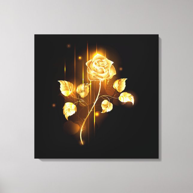Goldene Rose (goldene Rose) Leinwanddruck (Vorderseite)
