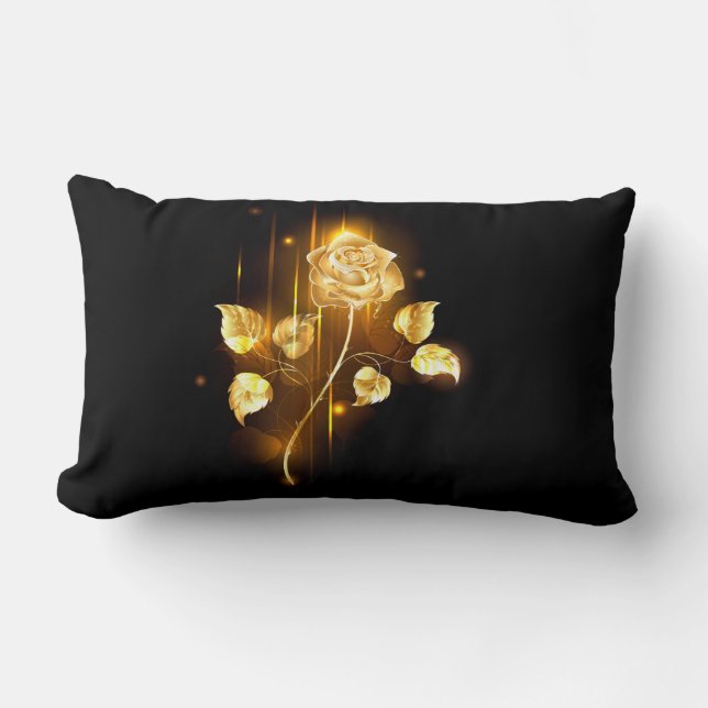 Goldene Rose (goldene Rose) Lendenkissen (Vorderseite)