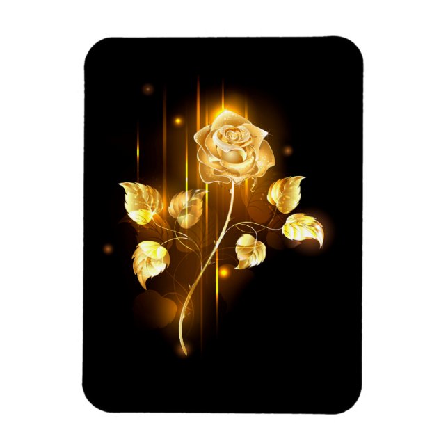 Goldene Rose (goldene Rose) Magnet (Vertikal)